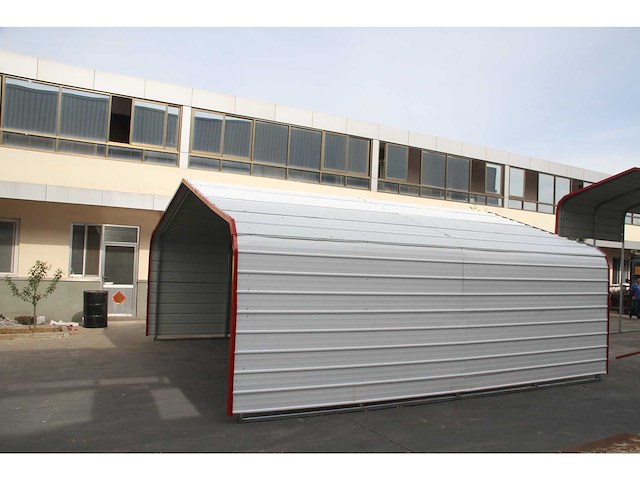 Field industries metalen garage / overkapping 6,10x6,10 meter (37 m2) - afbeelding 4 van  6
