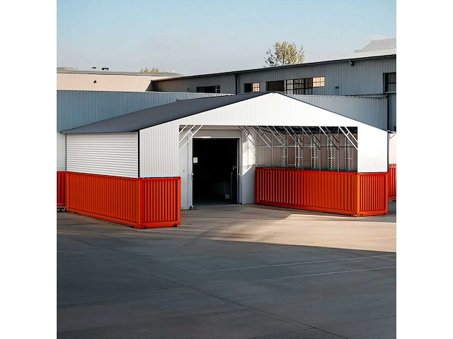 Field industries metalen garage / staalconstructie 93 m2: 11,65x7,99 meter - afbeelding 3 van  9