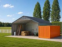 Field industries metalen garage / staalconstructie 93 m2: 11,65x7,99 meter - afbeelding 1 van  14