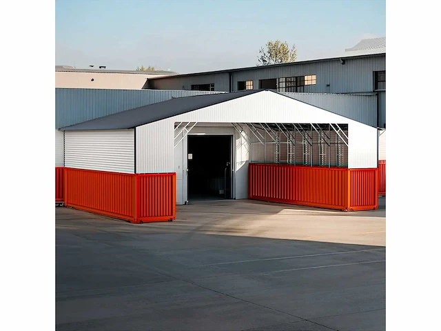 Field industries metalen garage / staalconstructie 93 m2: 11,65x7,99 meter - afbeelding 3 van  10
