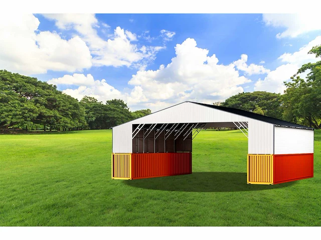 Field industries metalen garage / staalconstructie 93 m2: 11,65x7,99 meter - afbeelding 6 van  10