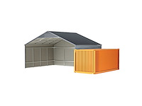Field industries metalen garage / staalconstructie 93 m2: 11,65x7,99 meter - afbeelding 12 van  14