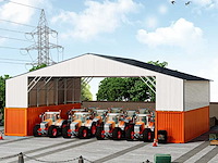 Field industries metalen garage / staalconstructie 93 m2: 11,65x7,99 meter - afbeelding 1 van  11