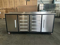 Field rvs werkbank met 10 laden