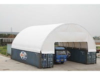 Field shelter c604015s 12x18x4,5 m opslagtent/opslagshelter tussen 2 containers - afbeelding 1 van  4