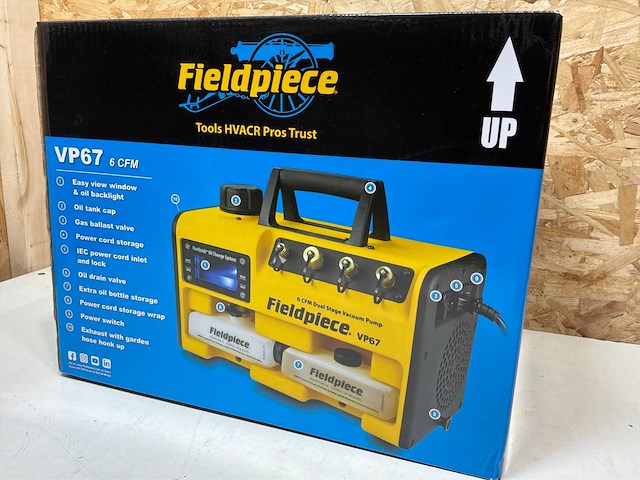 Fieldpiece 6cfm runquick vacuumpomp - afbeelding 12 van  12