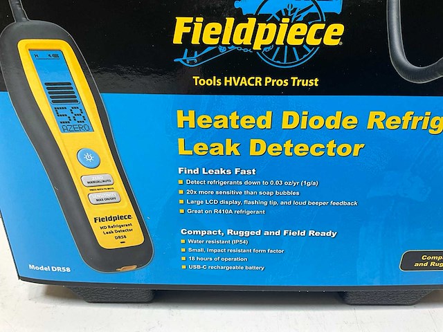 Fieldpiece dr58 koelmiddellekdetector met verwarmde diode - afbeelding 2 van  5