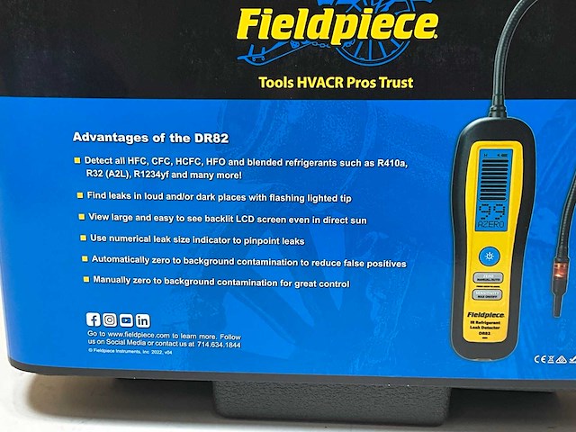 Fieldpiece dr82 infrarood koelmiddellekdetector - afbeelding 5 van  6