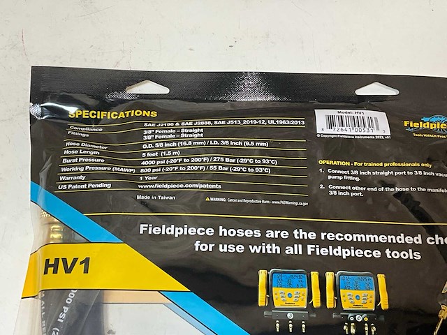 Fieldpiece hv1 set 6 slangmarkeringen pers/zuig/vacuümslang (2xr 2xb 2xg) - afbeelding 6 van  6