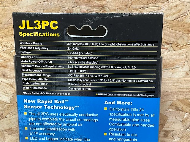 Fieldpiece jl3pc pijpklemprobe 1/4" - 1 3/8" job link (2x) - afbeelding 5 van  6