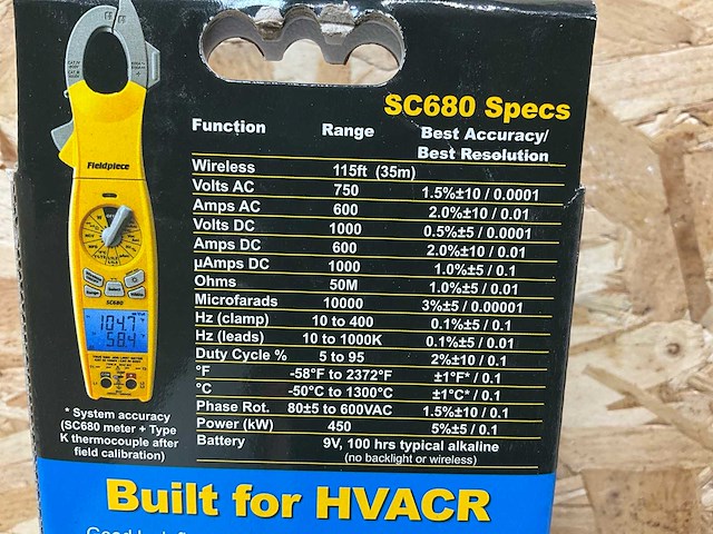 Fieldpiece sc680 draaibare klemmeter job link - afbeelding 6 van  7