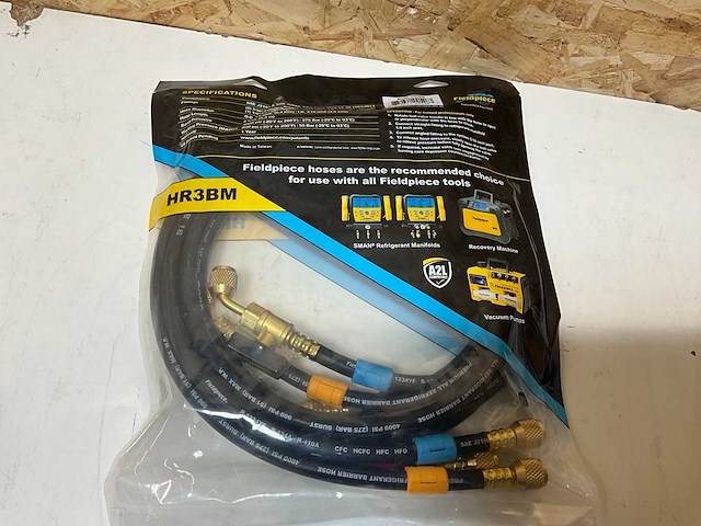 Fieldpiece slangen r/b= 5/16" x 1/4" g= 1/4" x 1/4 (3x afsl.) l=150cm - afbeelding 4 van  7