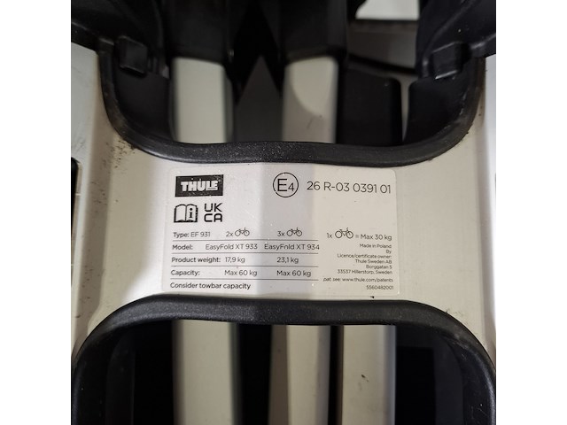 Fietsendrager, thule, ef931 - afbeelding 12 van  14