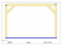 Fijnspar paviljoen 3,50x3,50 - afbeelding 3 van  10