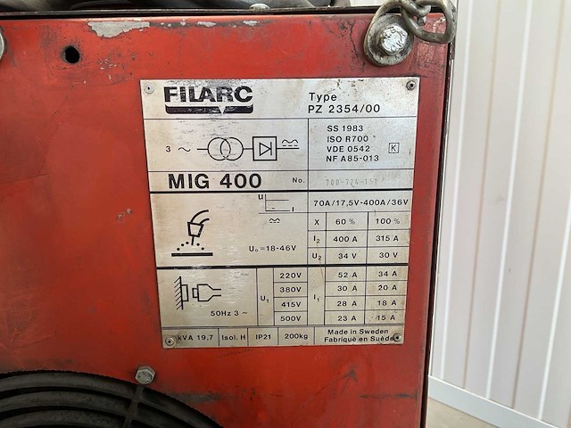 Filarc pz 2354/00 lasapparaat - afbeelding 9 van  9