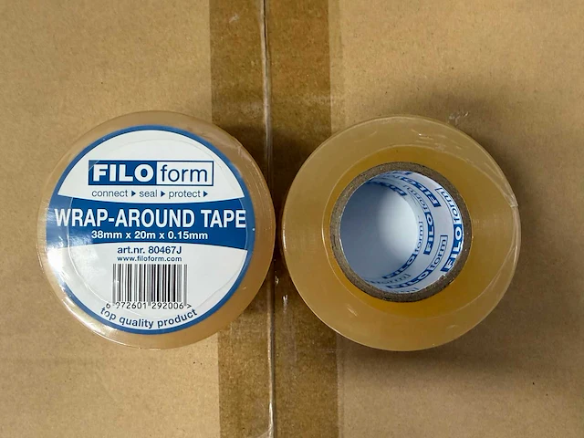 Filoform - wikkeltape 38 mm x 20 m transparant (1920x) - afbeelding 3 van  9