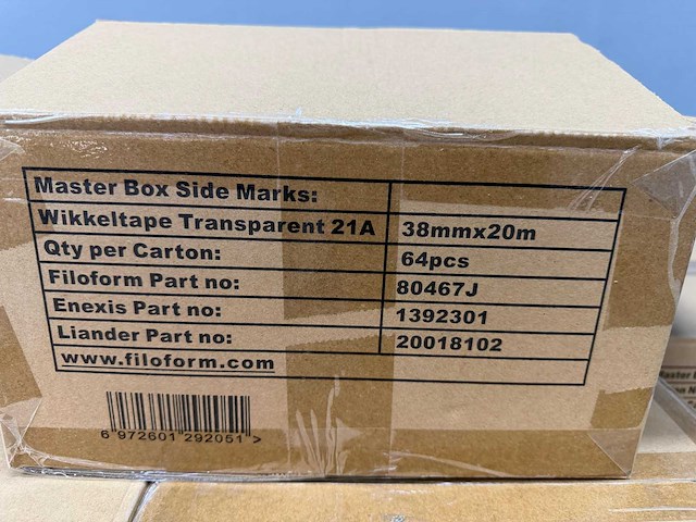 Filoform - wikkeltape 38 mm x 20 m transparant (960x) - afbeelding 3 van  9