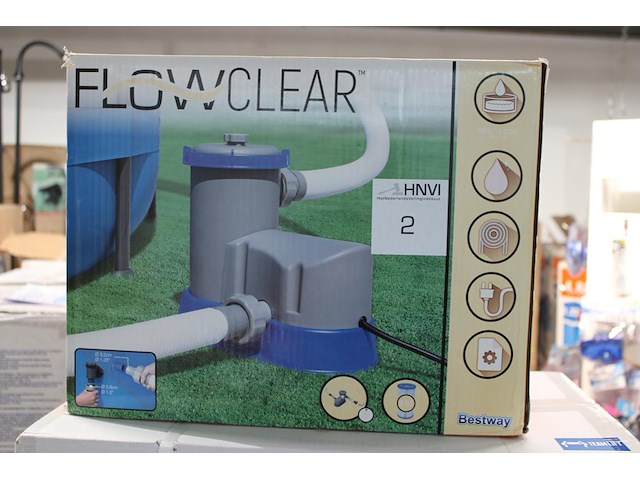 Filterpomp bestway flow clear, max. 5678 l/per uur. - afbeelding 1 van  3