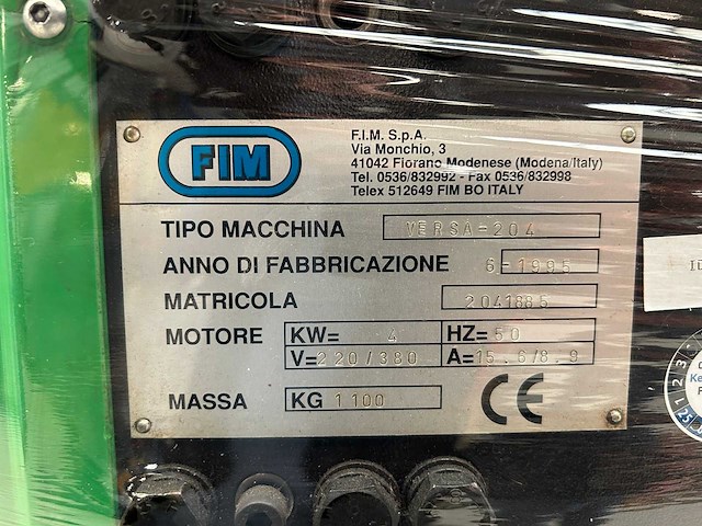Fim - 1995 - versa 204 - pons- en knipmachine - afbeelding 2 van  3