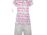 Fine woman dames shortama grijs maat m (doos o) - afbeelding 3 van  3