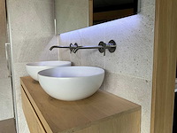 Fine wood design - vaxjo - massief eiken badmeubelset 120 cm - afbeelding 7 van  7