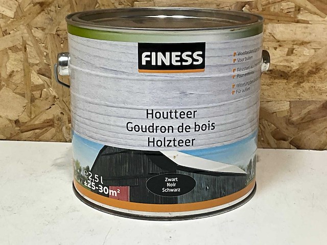 Finess hout teer 2,5 l (6x) - afbeelding 1 van  3