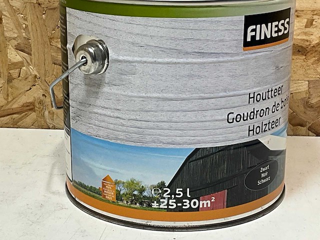 Finess hout teer 2,5 l (6x) - afbeelding 2 van  3