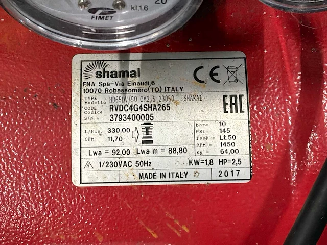 Fini / shamal luchtcompressor (2x) - afbeelding 4 van  12