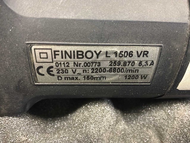 Finiboy l 1506 vr polijstmachine - afbeelding 5 van  6