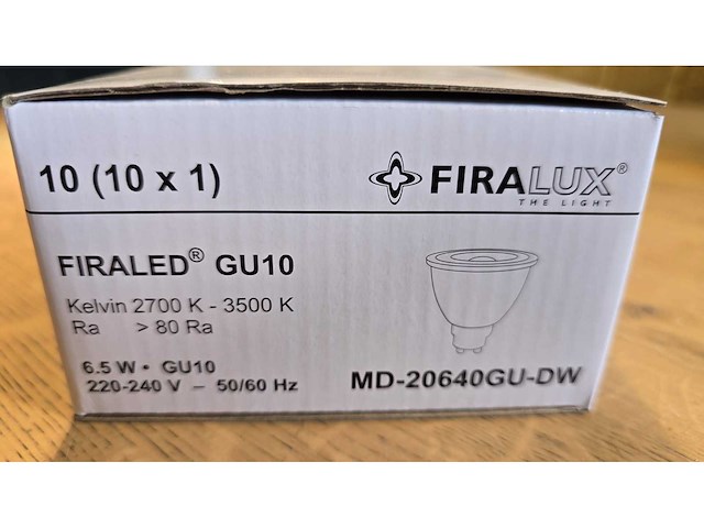Firaled - gu10 spot - md-20640gu-dw - afbeelding 1 van  5