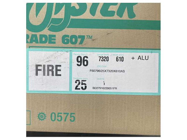 Firemaster z1 brandisolatie f60796/25x7320x610as - l7320 x w610 mm alu - afbeelding 1 van  2