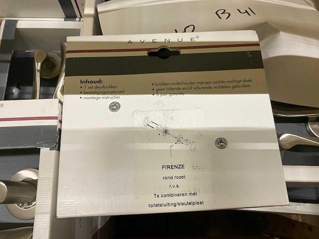 Firenze rond rozet deurkruksets (145x) - afbeelding 2 van  4