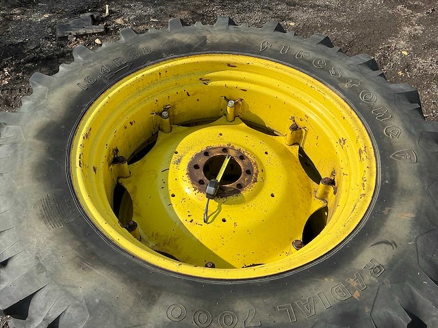 Firestone 18.4r38 radial 7000 band, wiel en velg (2x) - afbeelding 6 van  9