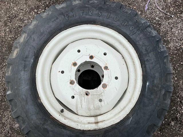 Firestone band, wiel en velg 7.50-20 afkomstig fiat 1000 tractor - afbeelding 5 van  6