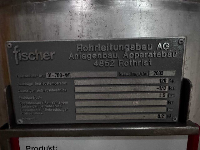 Fischer - 200 ltr - mobile template tank - 2002 - afbeelding 2 van  9