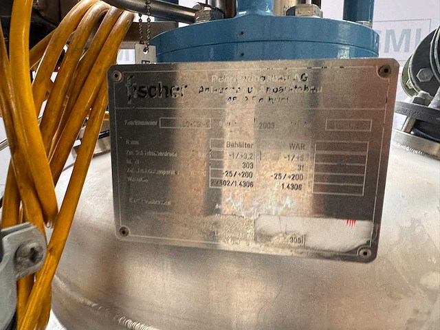 Fischer - procesvat/reactor met een bovenop gemonteerde roermachine/mixer - afbeelding 3 van  7
