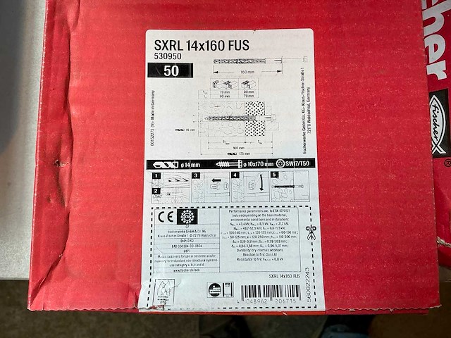 Fischer 14x160 fus schroef (6x) - afbeelding 2 van  4