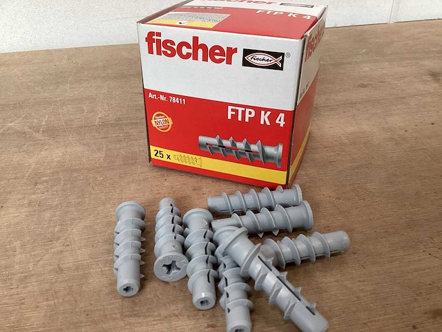 Fischer 78411 gasbetonplug ftpk4, doos 25 stuks (32x) - afbeelding 1 van  3