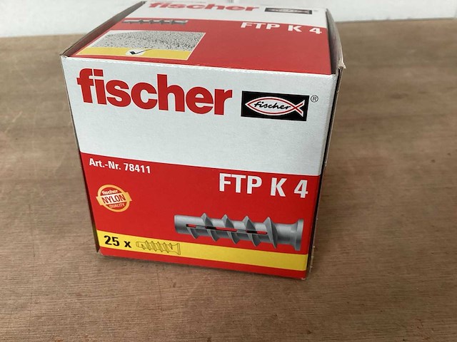 Fischer 78411 gasbetonplug ftpk4, doos 25 stuks (32x) - afbeelding 2 van  3