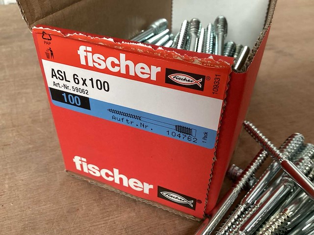 Fischer asl stokeinde 6x100, doos 100 stuks (25x) - afbeelding 3 van  3