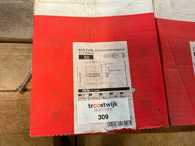 Fischer constructiekraagpluggen (4x) - afbeelding 2 van  2