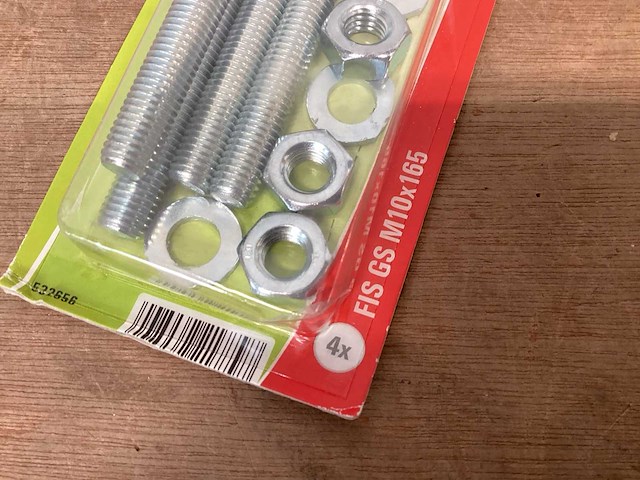 Fischer draadstang m10x165 met moer, 4 pack (78x) - afbeelding 2 van  6