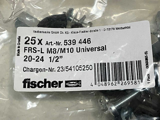 Fischer pijpbeugels 20-24 1/2” (50x) - afbeelding 3 van  3