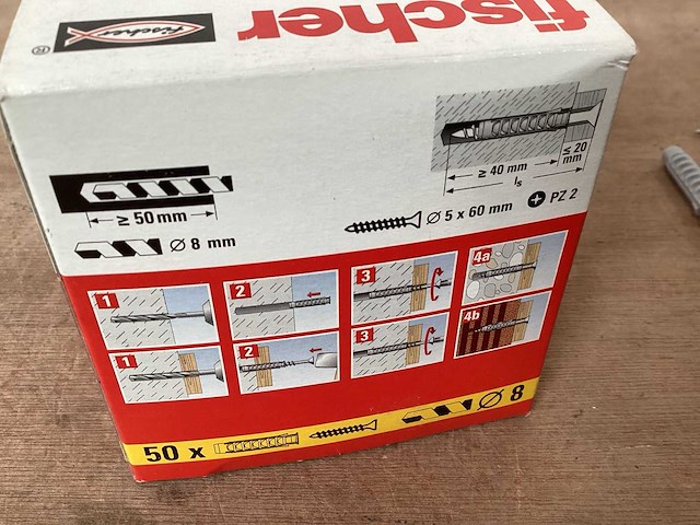 Fischer plug met schroef , doos 50 st (28x) - afbeelding 5 van  5