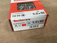 Fischer rvs vlonderschroef 5x40, doos 75 stuk (26x) - afbeelding 2 van  2