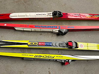 Fischer / salomon langlaufski’s + yoko / swix stokken - afbeelding 3 van  7