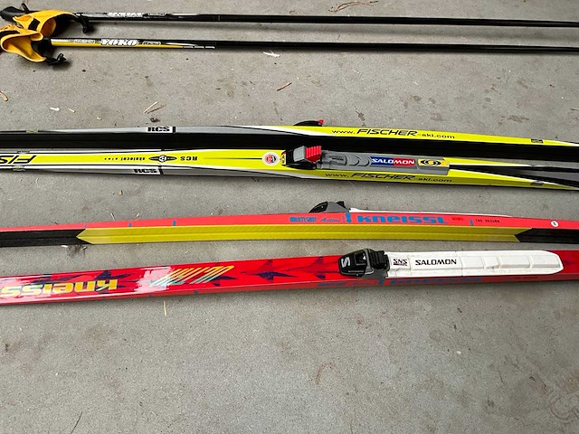 Fischer / salomon langlaufski’s + yoko / swix stokken - afbeelding 7 van  7