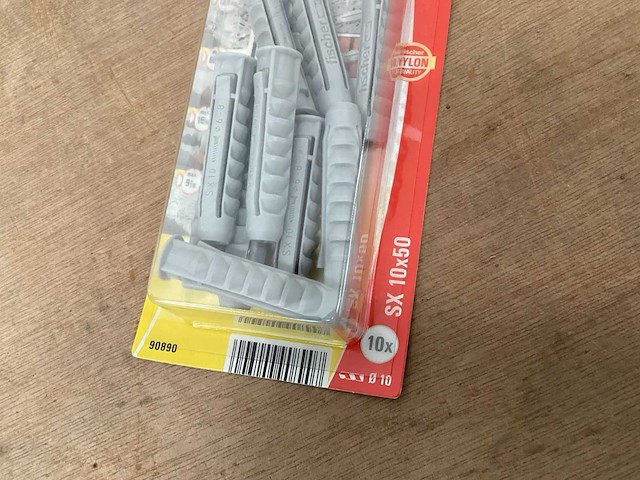 Fischer sx 10x50 k nylon plug, blister 10 stuks (175x) - afbeelding 3 van  4