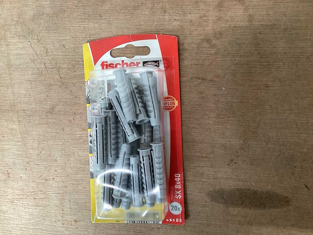 Fischer sx 8x40 nylon plug, blister 20 stuks (60x) - afbeelding 1 van  3
