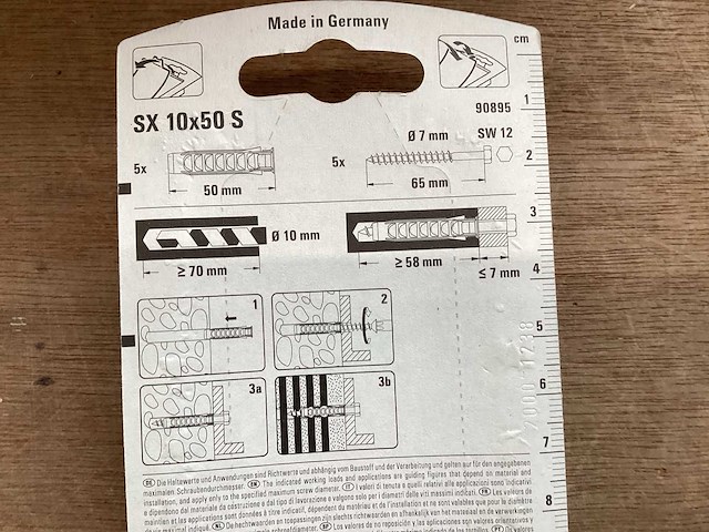 Fischer sx10x50s plug met houtdraadbout 7x65 (200x) - afbeelding 3 van  4